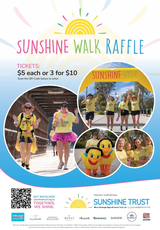 sunshine Walk 2026 | Raffle Poster
